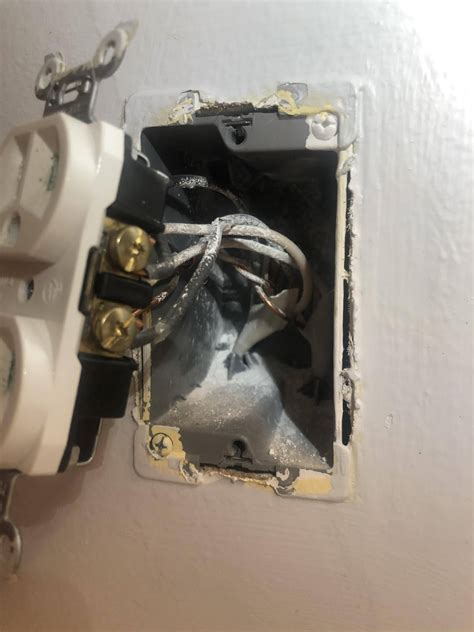 broken screw hole electrical box|outlet box screw holes stripped.